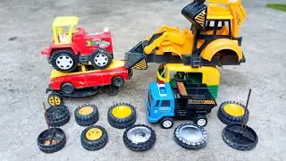 Auto rickshaw, Jcb, Truck, Taxi, Tractor body Part Assemble Video | Toys Assemble | Tractor Video