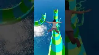 Amanda, Dog & Franklin Funny Water Slide #1 