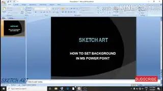How To Set Background In Ms Power Point | In Tamil | Sketch Art