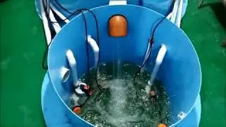 Обзор работы Установки Замкнутого Водоснабжения(мальковый цех) пока без барабанного фильтра!