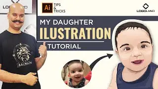 Vector Illustration in illustrator | #illustration | Vector Portrait Tutorial | #logoland