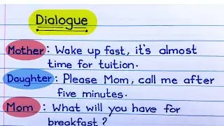 Simple Conversation | Mother Daughter Dialogue | Simple Dialogue