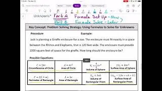 Geometry H1.3A Applying Problem Solving Strategies Part 1