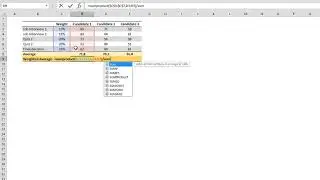 How to calculate weighted average with SUMPRODUCT