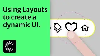 Features | Use a Layout to create an interactive UI mock up in Cavalry.
