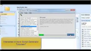 MS CRM: Filter Look-Up Script in Script Generator Product