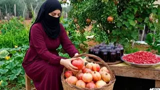 الحياة الريفية في جبال الجزائر 🇩🇿 تحضير مربى الرمان العضوي 🤩🤩🤩🤩🤩🤩