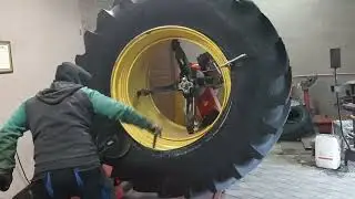 Бортировка большого колеса с размером 710/70 R42 .