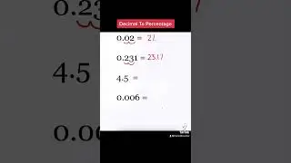 Decimals to percentages