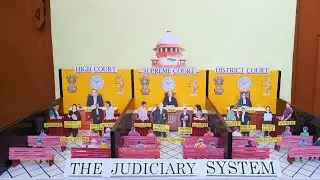the judiciary system model | supreme court | high court | district court | 3D model |