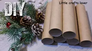 DIY Christmas crafts from simple materials. Christmas decor.