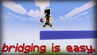 Easiest way to speed bridge in Minecraft Bedrock