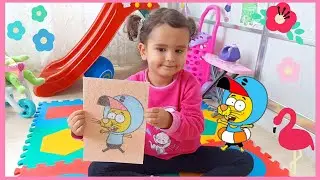Su ile Kral Şakir Kum Boyama Yaptık| Eğlenceli Çocuk Videosu| Funny Kids Video