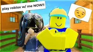 I FORCED MY BROTHER TO PLAY ROBLOX WITH ME! 😈 (FUNNY MOMENTS)