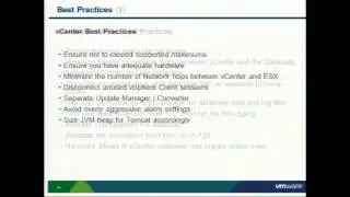VMworld 2011: VSP2227 - VMware vCenter Database Architecture, Performance and Troubleshooting