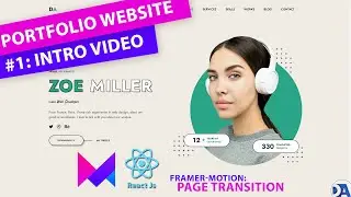 React Portfolio Website Tutorial with framer motion page transition - React js and framer motion
