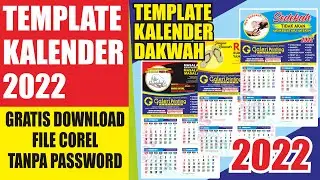 TEMPLATE KALENDER 2022 CDR GRATIS TANPA PASSWORD| CALENDAR 2022