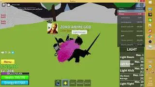 showcasing Light fruit in Roblox Blox Fruits...