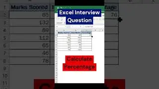 How to calculate percentage in excel #interview #job #excel #exceltips  #exceltipsandtricks