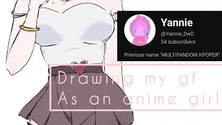 Drawing My Gf As An Anime Girl For Her Birthday!! [ previously MFKPoper ]