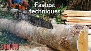 Amazing fastest skills and satisfying chainsaw machine works||Totordz Tv