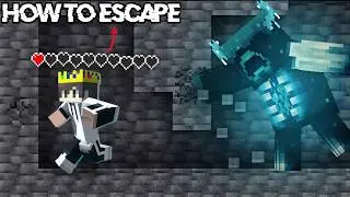 MINECRAFT HOW TO ESCAPE WARDEN 🤯