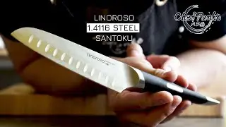 Linoroso Santoku Knife Review with 1.4116 german steel - Mako Series