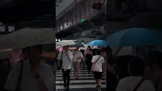 Rainy day osaka city