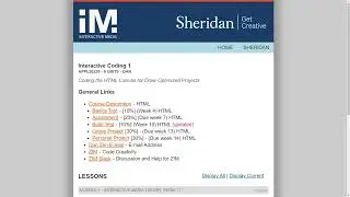 A scroll through Sheridan Interactive Media (Interactive Coding) Lessons