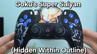 How To Build This PS5 Controller (Goku's Super Saiyan, Hidden Within Outline) - Parts in comments