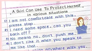 A Girl Can Use To Protect Herself in Various Situations| Women Empowerment Series Part-2|