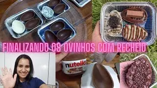 Finalização dos ovos de colher e trufados