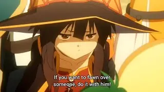 Megumin gets jealous when Iris starts flirting with Kazuma