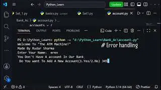 Bank Simulator using Python! 🐍🐍 