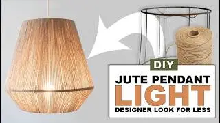 DIY jute pendant light for dining room