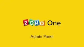 Zoho One Admin Panel