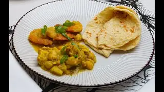 Roti de pollo y camarones. Cocinando con Andy Salandy