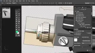 Photoshop CC: Star Trek Phaser -- 3D from Vector Shapes
