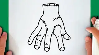 HOW TO DRAW THING FROM WEDNESDAY