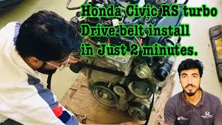 Honda civic Rs turbo 2022 drive belt change/urdu/hindi