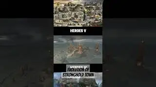 🏘️ Evolution of Stronghold town in Heroes of Might & Magic #heroes5 #heroes3 #shorts