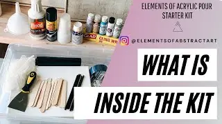 Supplies needed for acrylic pour or fluid art - ELEMENTS OF ACRYLIC POUR: STARTER KIT