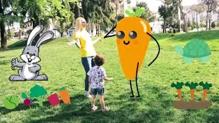 At the farm looking for carrots