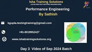 Performance Engineering Day 3  on 8th September 24.Contact/WhatsApp us on +91-8019952427 to enroll.