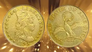 1795 $5 Gold American Eagle Coin | #americancoin #uscoins #rarecoins #collectiblecoins #coin