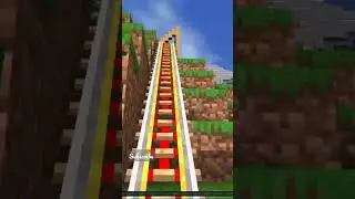 Amazing Roller coaster ride in Minecraft #minecraft  #short