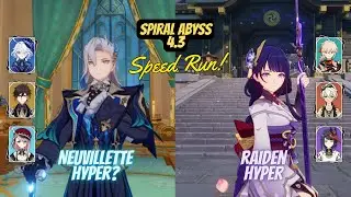 Raiden Hyper & Neuvillette Hyper? ll Mencoba Speedrun Spiral Abyss 4.3 yang baru xD #genshinimpact