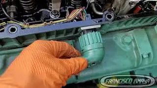 Volvo D13 engine injector wiring harness problem misfire low power check engine light on