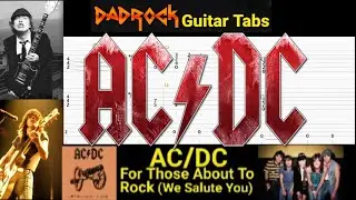 For Those About  To Rock - AC/DC - Guitar + Bass TABS Lesson