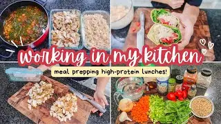 WORKING IN MY KITCHEN//3 fast high-protein lunches for MEAL PREP